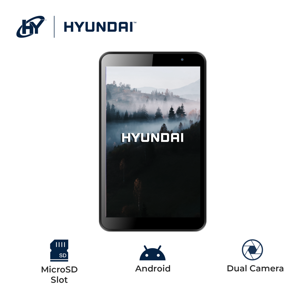 Hyundai HYtab Plus 8WB1, 8" HD IPS, Quad-Core Processor, Android 11 Go edition, 3GB RAM, 32GB Storage, 2MP/5MP, WiFi, Black