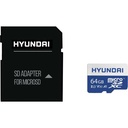 Hyundai 64GB microSDXC UHS-I Memory Card with Adapter, 90MB/s (U3) 4K Video, Ultra HD, A1, V30