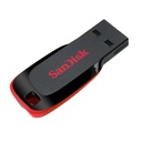 Memoria USB SanDisk Cruzer Blade CZ50, 32GB, USB 2.0, Negro/Rojo