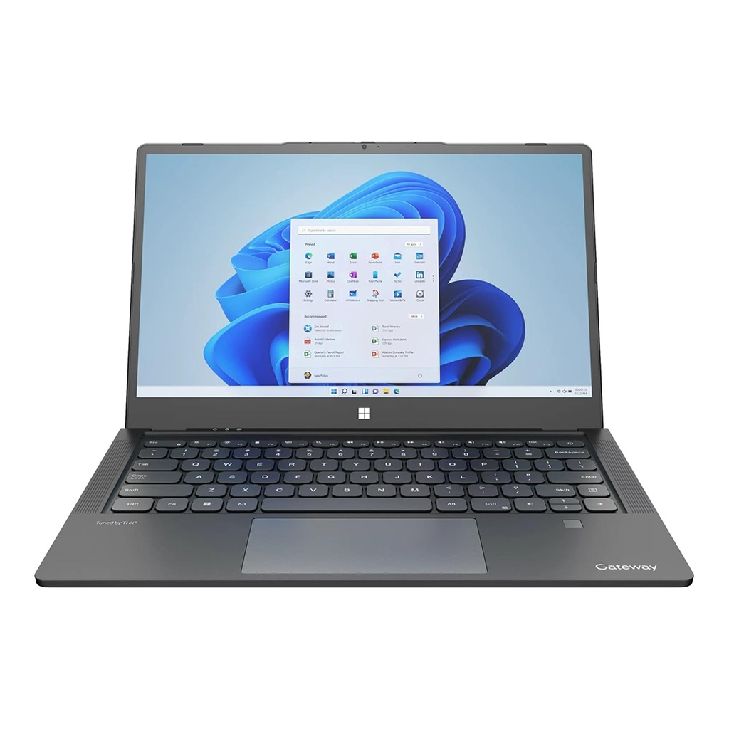 Gateway Ultra Delgada de 14.1", visualización táctil FHD, Intel Core i7-1255U, 8 GB de RAM, 512 GB SSD, escáner de Huellas Dactilares,THX Audio, cámara 2 MP, HDMI, Windows 11, Negro