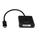 Adaptador Rocstor USB-C Macho - DVI-I Hembra - Negro