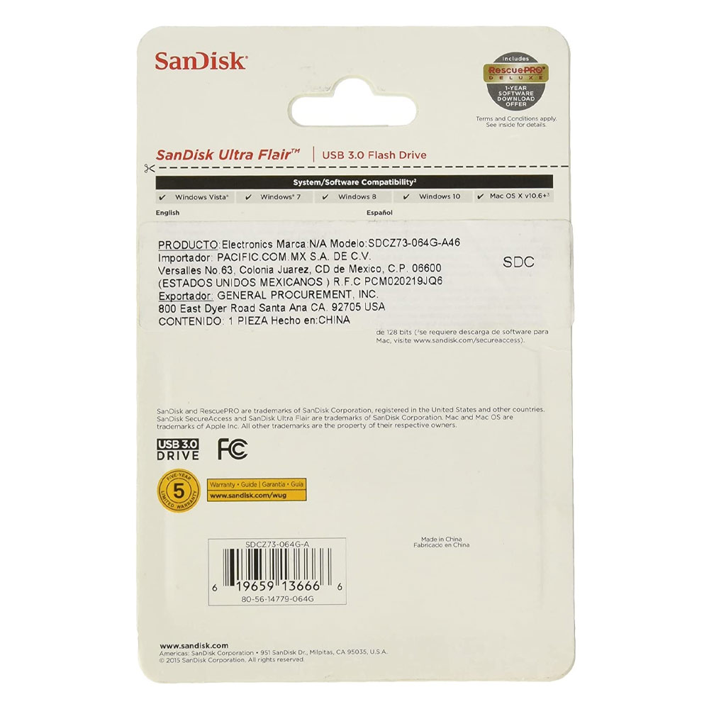 SanDisk Ultra Flair USB 3.0 Flash Drive