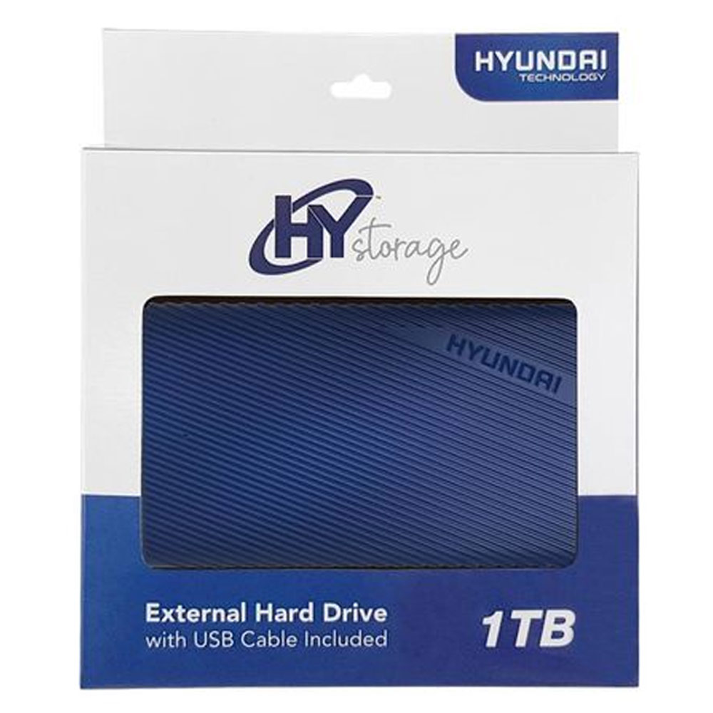 Hyundai 1TB 2.5" HDD USB External Hard Drive - Blue
