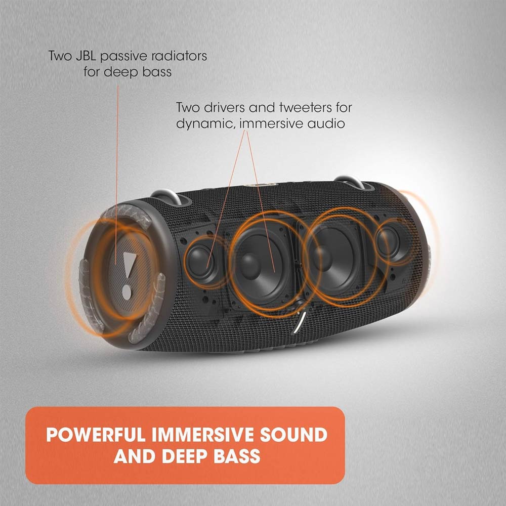 JBL Xtreme 3 - Portable Bluetooth Speaker, Powerful Sound and Deep Bass, IP67 Waterproof, 15 Hours of Playtime, Powerbank, JBL PartyBoost for Multi-speaker Pairing (Black)