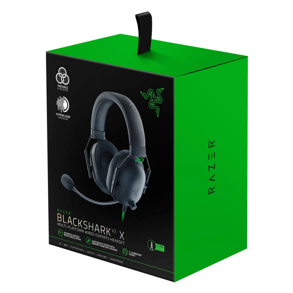 Razer Audífonos Gamer BlackShark V2 X 7.1, Alámbrico, 1.3 Metros, 3.5mm, Negro