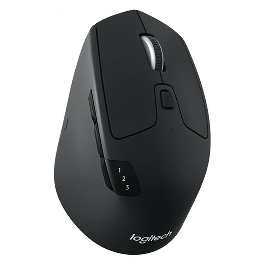 Mouse Ergonómico Óptico Logitech M720 Triathlon, Bluetooth - Negro