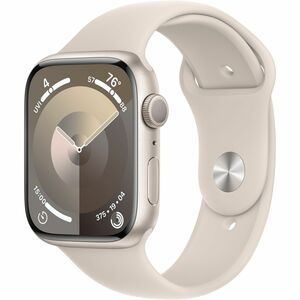 Apple Watch Series 9 45mm Starlight Aluminum Case with Starlight Sport Band - M/L