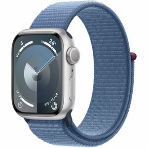 Apple Watch Series 9 41mm 2024 (GPS) Silver Aluminum Case with Winter Blue Sport Loop