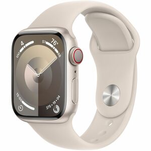 Apple Watch Series 9 (GPS + Cellular) 41mm Starlight Aluminum Case with Starlight Sport Band