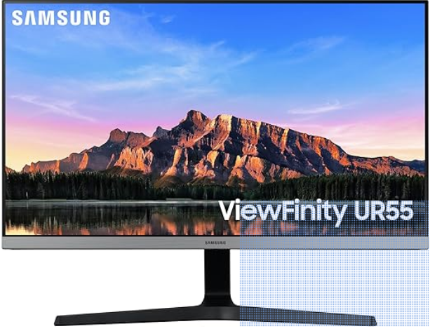 Open Box Samsung U28R550UQN 28" 4K UHD LCD Monitor - 16:9 - Dark Blue Gray