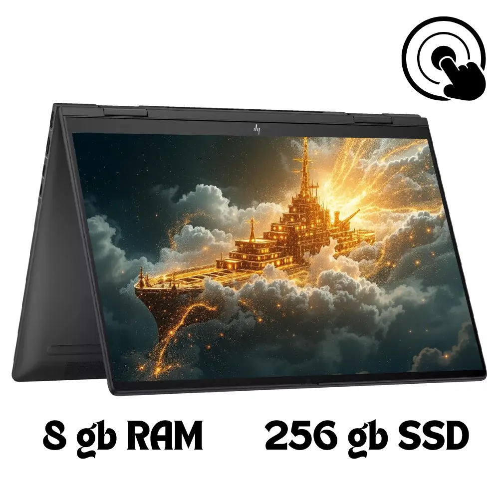 Refurbished - HP ENVY x360 15-FH0013 2-IN-1 Ryzen™ 5 7530U 256GB SSD 8GB 15.6" (1920x1080) TOUCHSCREEN IPS WIN11 NIGHTFALL BLACK Backlit Keyboard *Grade A*