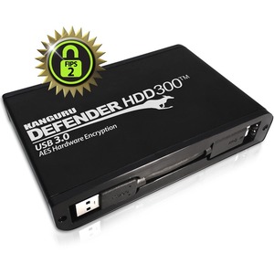 Defender HDD300 FIPS 140-2 Certified, Hardware Encrypted Secure Hard Drive, 4TB