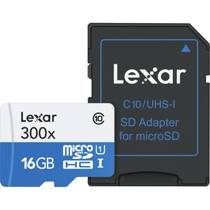 MicroSDHC Lexar de alto rendimiento de 16 GB Clase 10/UHS-I (U1)
