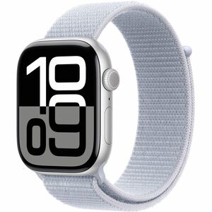 Apple Watch Series 10 46mm GPS Silver Aluminium Case with Blue Cloud Sport Loop