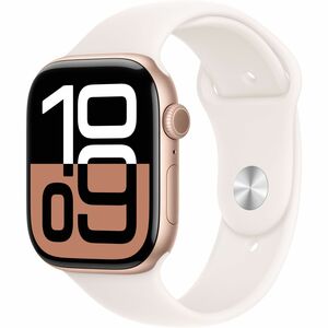 Apple Watch Series 10 42mm GPS Rose Gold Aluminium Case with Light Blush Sport Band - M/L