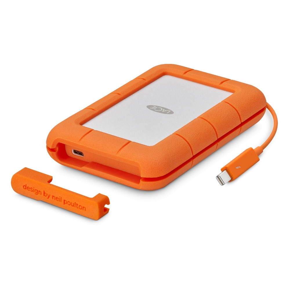 Disco Duro Externo LaCie Rugged Thunderbolt USB-C, 2TB, USB 2.0, Naranja/Blanco