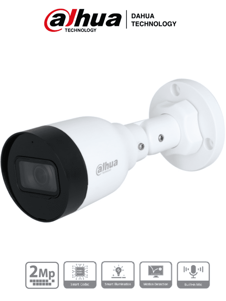 Dahua IPC-HFW1230S1-A-S5-Cámara IP Bullet de 2MP