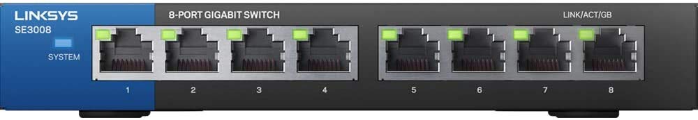 Linksys SE3008 Gigabit 8-Port Ethernet Switch