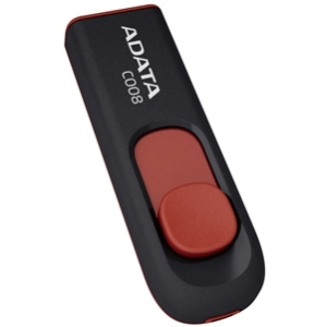 Unidad flash Adata C008 - 32 GB - USB 2.0 - Negro, Rojo