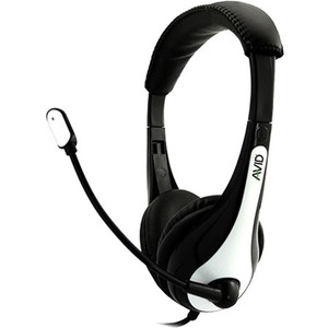 AVID AE-36 HEADSET WITH NOISE CANCELLING MIC & 3.5MM PLUG WHITE