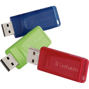 8GB Store 'n' Go&reg; USB Flash Drive - 3pk - Red, Green, Blue