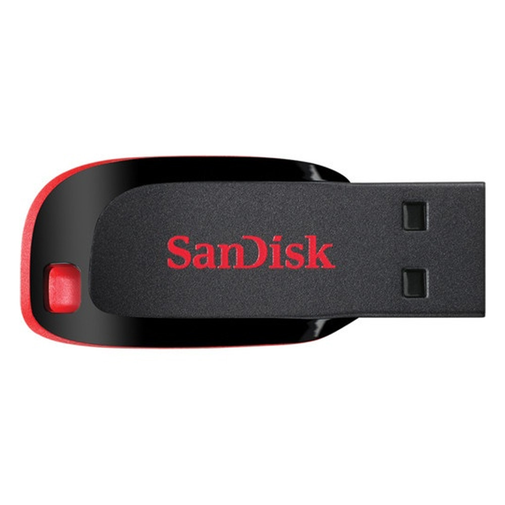 Memoria USB SanDisk Cruzer Blade, 64GB, USB A 2.0, Negro/Rojo