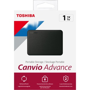 Disco Duro Pórtatil Toshiba Canvio Advance HDTCA10XK3AA - Externo - 1 TB - Negro