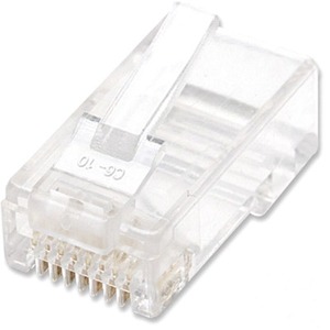 PLUG RJ45, CAT6, UTP MULTIFILAR, BOTE 100 PZAS, ORO 15-MICRAS