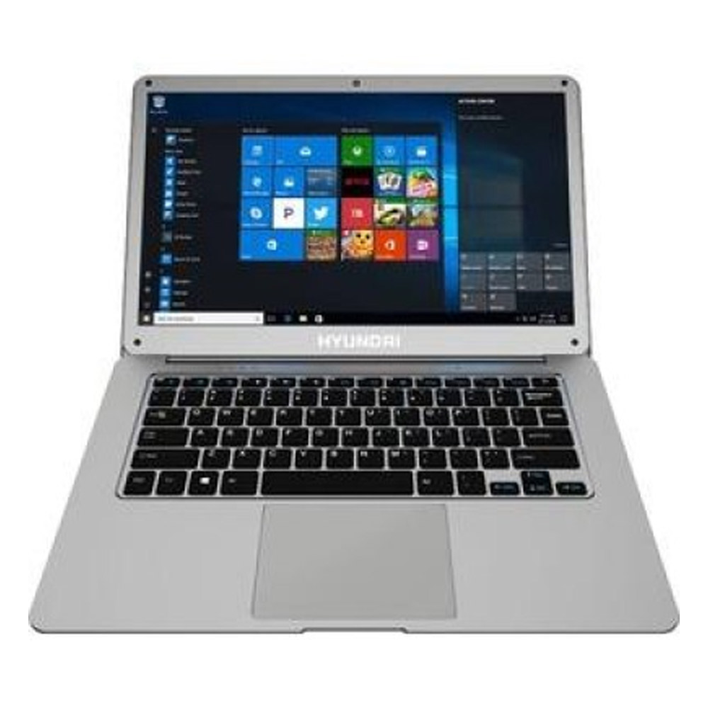 Refurbished - Hyundai HyBook, 14.1" 1366x768 TN, Intel Celeron N3060, 4GB RAM, 64GB + 1TB HDD Storage, 0.3MP, Windows 10 Home S Mode, Bluetooth 4.0, WiFi, 5000mAh, Silver