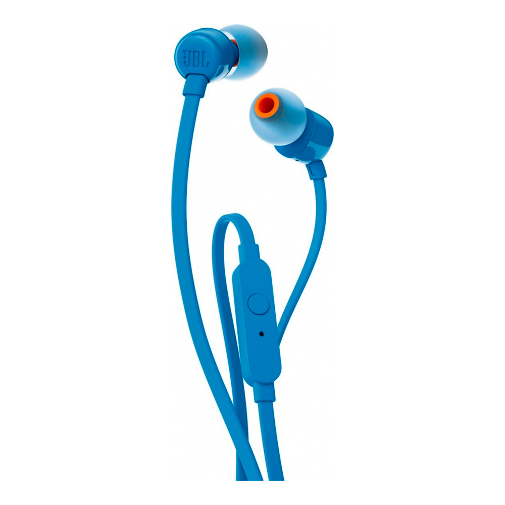 JBL Audífonos Intrauriculares con Micrófono T110, Alámbrico, 1 Metro, 3.5mm, Azul