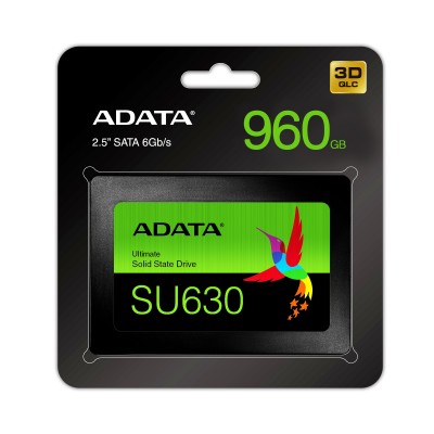 Unidad de estado sólido Adata Ultimate SU630 ASU630SS-960GQ-R - 2.5" Interno - 960 GB - SATA (SATA/600) - Negro