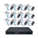 Sistema de seguridad Ezviz DVR 1080p con cable para interiores y exteriores de 16 canales y 12 cámaras