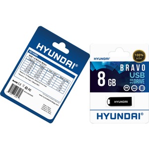 Unidad flash Hyundai Bravo - 8 GB - USB 2.0 - Negro