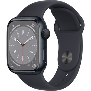 Apple Watch Series 8 (GPS) 41mm Aluminum Case with Midnight Sport Band - M/L - Midnight