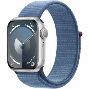 Apple Watch Series 9 (GPS) 41mm SILVER Aluminum Case with WINTER BLUE Sport Loop