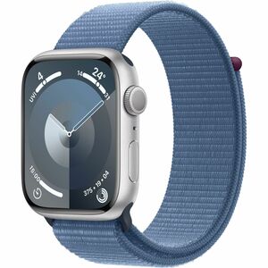 Apple Watch Series 9 45mm Silver Aluminum Case with Winter Blue Sport Loop