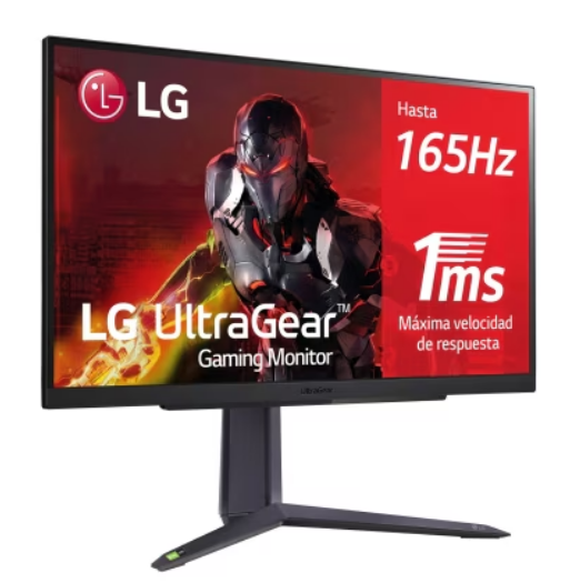 LG 27GR75Q UltraGear GAMING Monitor 27" QHD (2560x1440) 165Hz IPS 1ms (GtG) 300 cd/m² HDR10 FreeSync Premium 1000:1 2xHDMI 1xDP (1.4) 16:9 Adjustable Stand BLACK