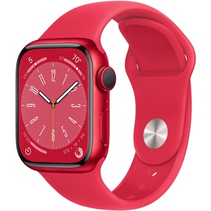 Apple Watch Series 8 (GPS) 41mm Aluminum Case with (PRODUCT)RED Sport Band - M/L - (PRODUCT)RED