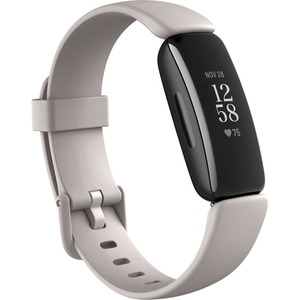 Fitbit Inspire 2 Health & Fitness Tracker Black/White, One Size (S & L Bands Included)